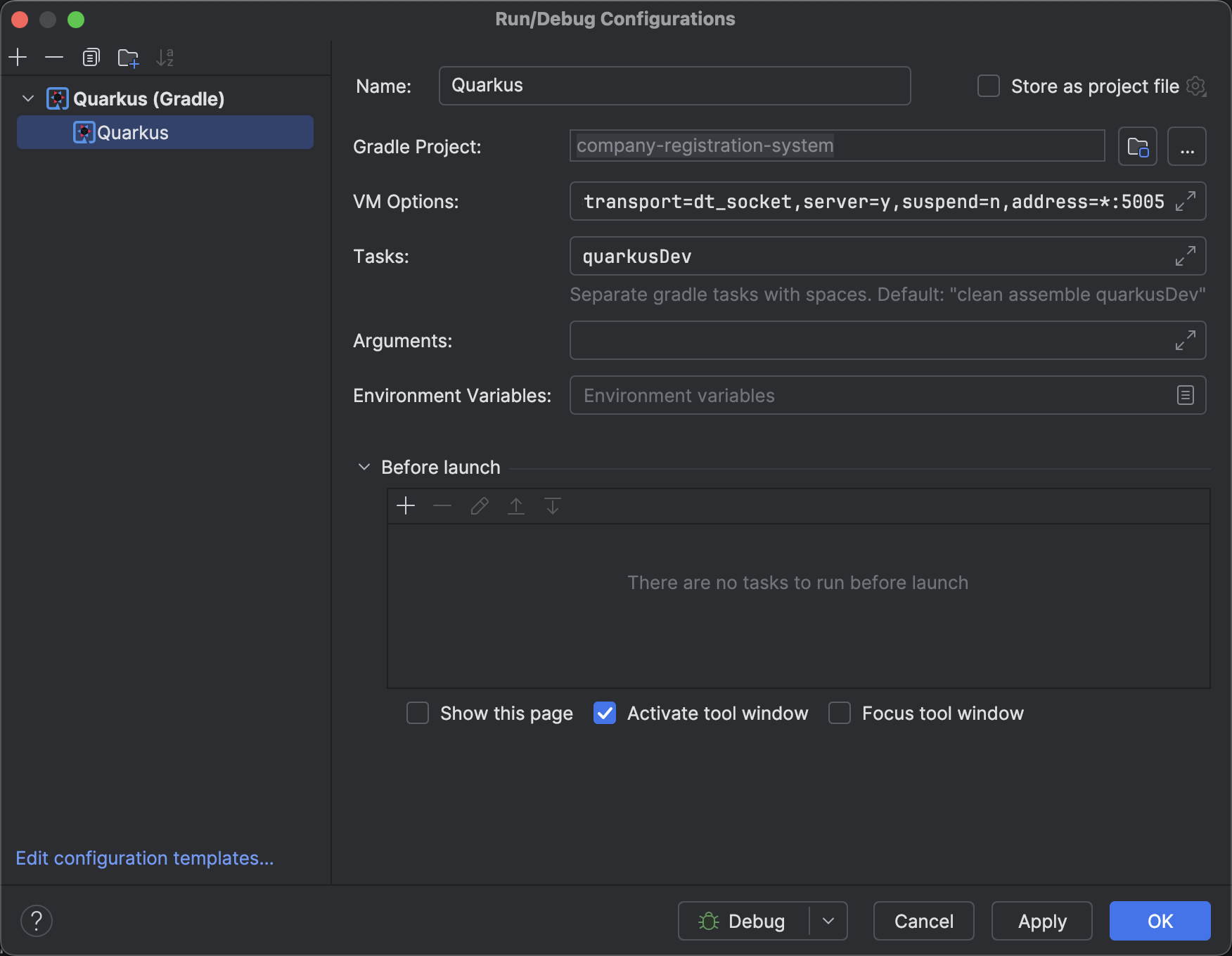 Debug Mode IntelliJIDEA