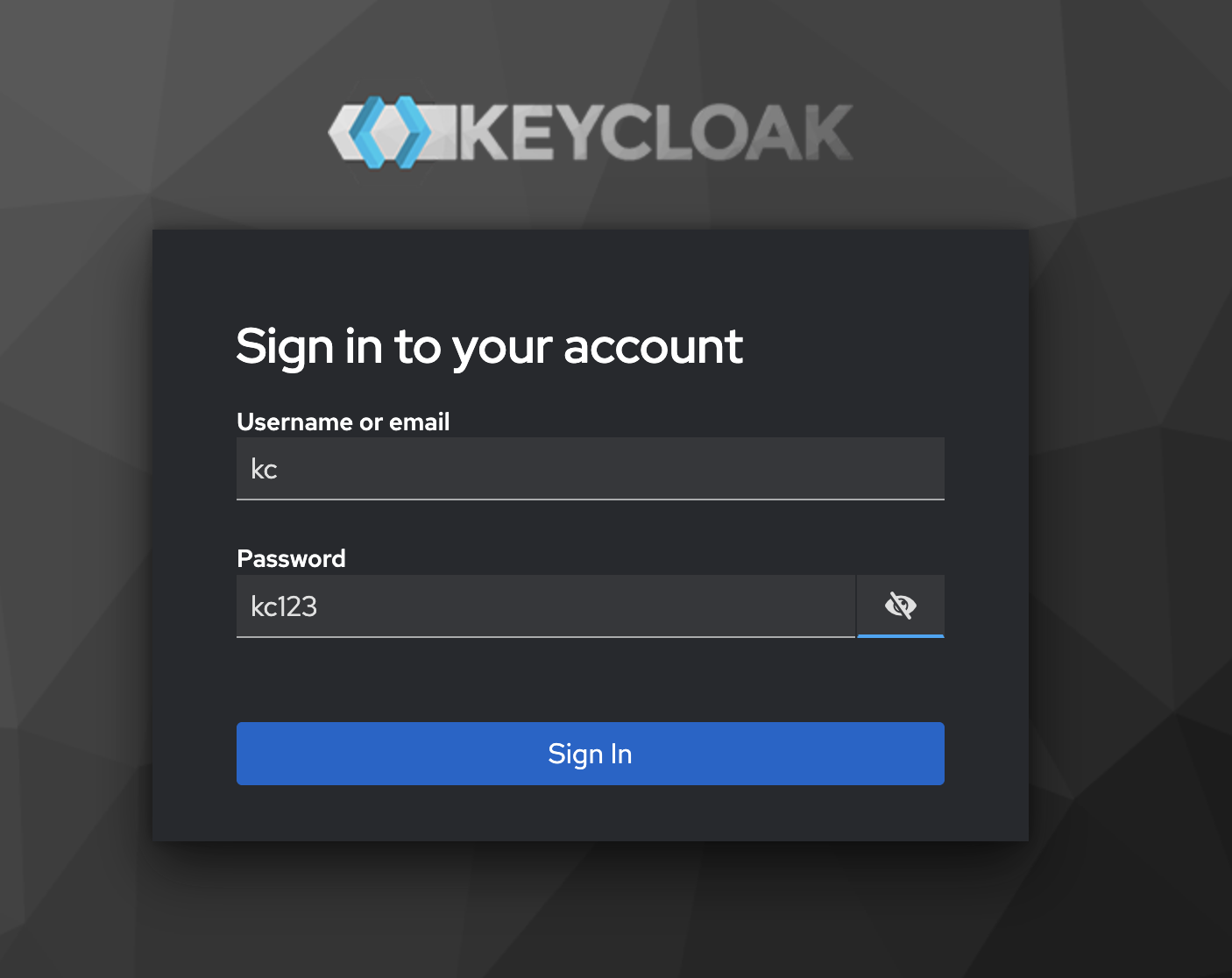 Keycloak Login